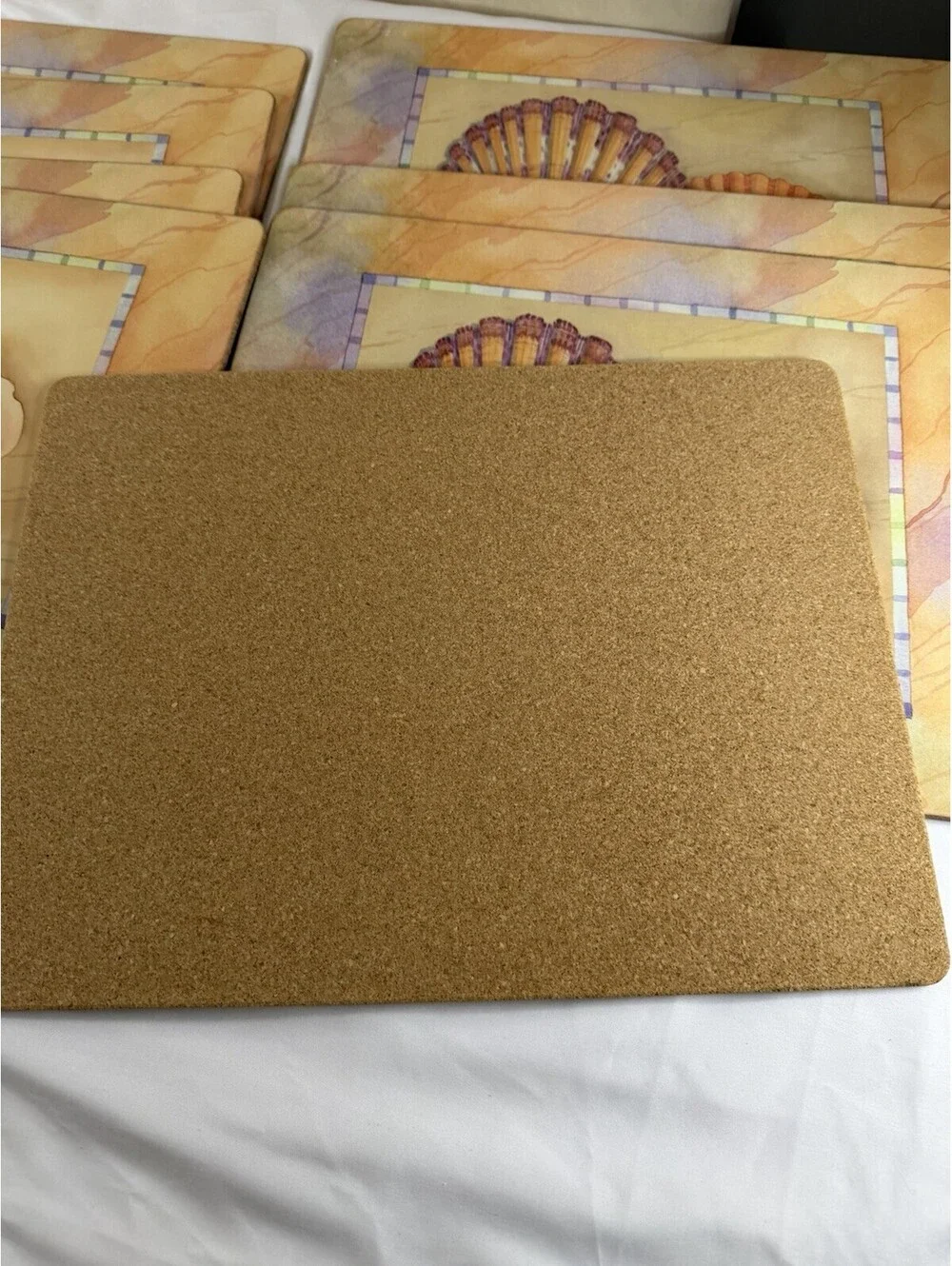 Set Of 8 Royal Table Placemats Rare Shells Design 15.75